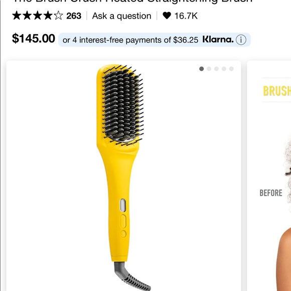 Dry bar heated straightening brush !